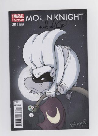 Moon Knight 1 Animal Variant Signed By Katie Cook W/ Marvel Now Ellis