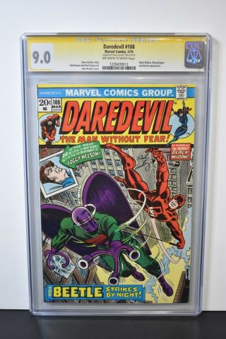 Daredevil 108 1974 Cgc Grade 9.  0 Signature Series Signed By Paul Gulacy