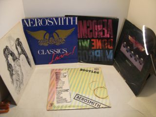 5 Aerosmith Albums: Rocks,  Bootleg,  Classics Live,  Down With Mirrors,  Draw The Line
