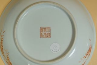 A Pair Chinese Famille Rose Porcelain Dishes/Plate,  Marked. 10