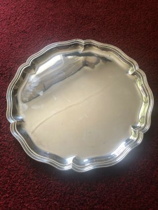 Large Solid Silver Tray 30cm 497g Made Of 830 Silver By Jc Wich Of Germany