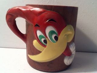 Vintage 1965 Woody Woodpecker Plastic Drinking Cup - F & F Mold Dayton Ohio