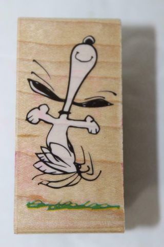 Retired Peanuts Snoopy Rubber Stamp Rubber Stampede Snoopy Dance Of Joy Cute