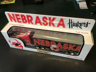 Nebraska Huskers 1997 Matchbox College Line - Up 18 Wheeler - In