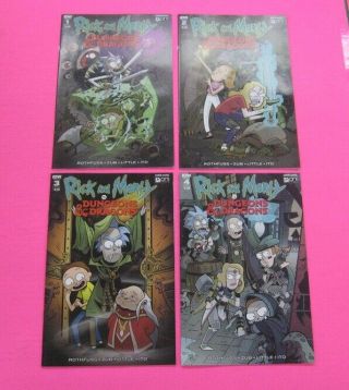 Rick And Morty Vs Dungeons & Dragons 1,  2,  3,  4 Comic Idw Rothfuss Zub