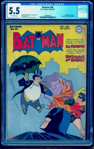Batman 38 Cgc 5.  5 Penguin Cover 1st First Mooney Art 2021 Movie Villain