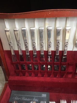 52 - Pc Community “morning Star” Vintage Silver Plate Silverware,  Case