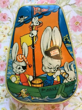 Vintage George Horner Candy Tin Box The Jolly Roger Bunny England 2