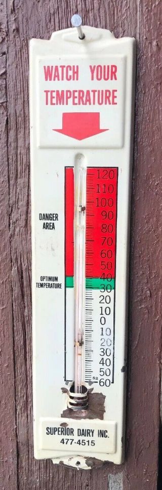 Vintage Thermometer Farm Planting Times Broken Glass Ships In Us