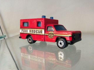 Vintage Matchbox Mb25 1977 Chevy Ambulance Red Rare Fire Rescue Nm