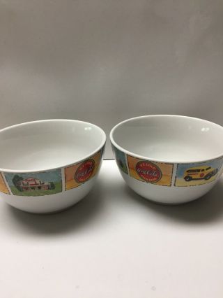 Coca - Cola Marketed By Gibson 2 Large Bowls
