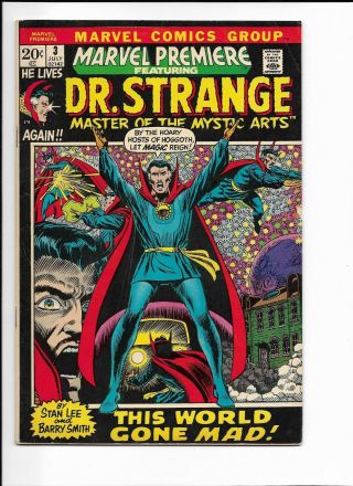 Marvel Premiere 3 (1972) Dr.  Strange Fn - 5.  5
