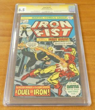 Iron Fist 1 Cgc 6.  5 Signed By Chris Claremont