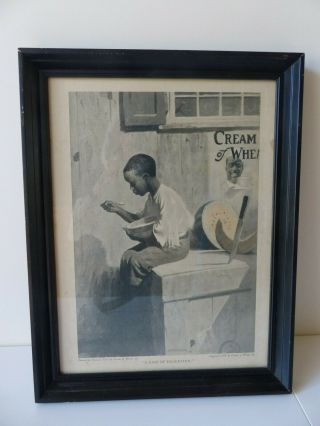 Vintage Cream Of Wheat Case Of Desertion 1909 Framed Poster,  Black Americana