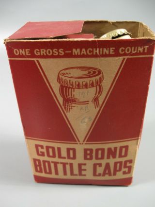 Vintage Gold Bond Bottle Caps 134