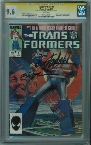 Transformers 1 Cgc 9.  6 Signed By Stan Lee & Sienkiewicz 1st Print White Pg 1984
