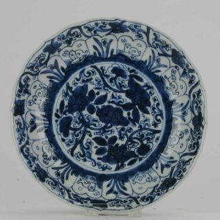Ca 1700 Kangxi Chinese Porcelain Plate Rabbit Flowers Marked Conshell[:z.