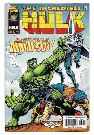 Marvel The Incredible Hulk 449 (1997) 1st App Of The Thunderbolts Key Book