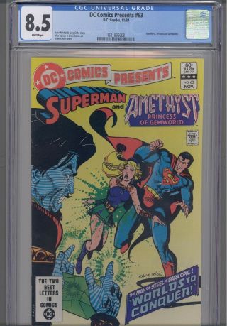 Dc Comics Presents 63 1983 Dc Comics Cgc 8.  5 Superman & Amethyst: Frame