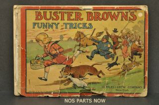 Antique Vtg 1914 Buster Browns Funny Tricks Platinum Age Comic Strip Book