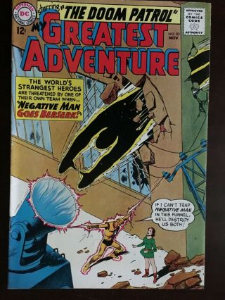 My Greatest Adventure 83 1963 Dc 4th Doom Patrol Comic Dc Mutants Fn - Vfn 7.  0