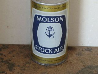 Molson Stock.  Ale.  Difficult.  Version.  " Gold Trim ".  Canadian Tab