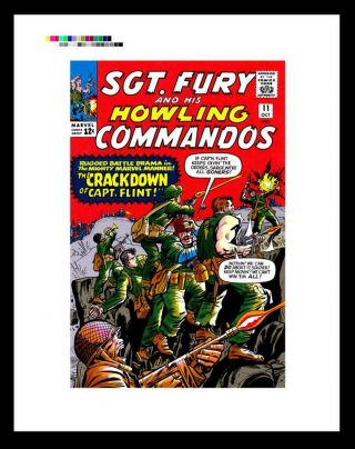 Jack Kirby Sgt Fury And His Howling Commandos 11 Rare Production Art Cover