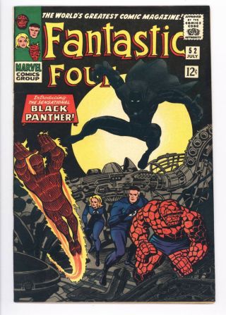 Fantastic Four 52 Vol 1 Almost Perfect 1st App Of The Black Panther