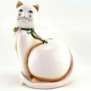 Vintage Ceramic Cat Figurine - Decorative Collectible Cat Figurine 7 Inches Tall