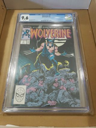 Wolverine 1 Cgc 9.  6 Wp 1st Wolverine As Patch.  (nov 1988,  Marvel)