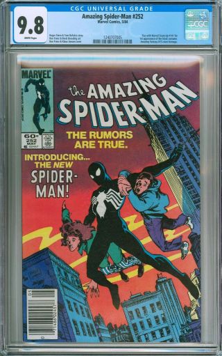 Spider - Man 252 (newsstand Edition) Cgc Graded 9.  8 Spidey In Black