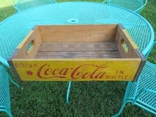 Vintage Coca Cola Yellow Wood Crate Case Bottle,  Miller Mfg.  Co.  Richmond Va.  61