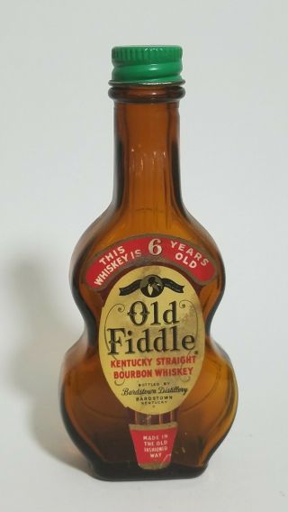 Miniature Whiskey Bottle Old Fiddle Flask