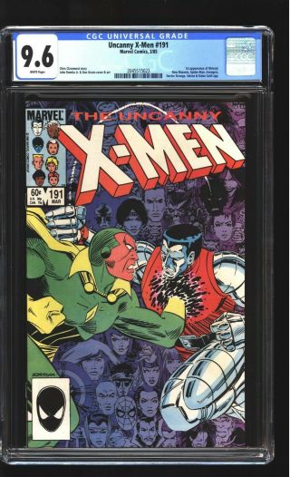 Uncanny X - Men 191 Cgc 9.  6 Nm,  1st Nimrod Spider - Man Avengers App Marvel 1985