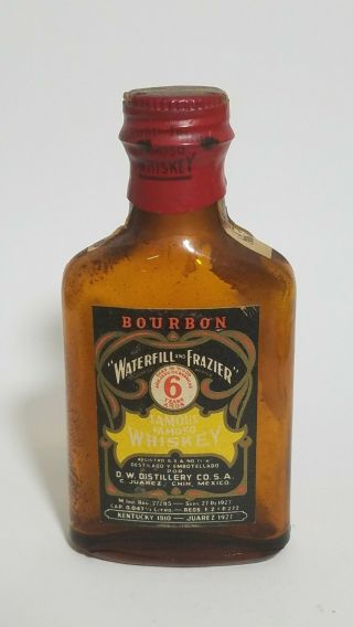Miniature Whiskey Bottle Waterfill And Frazier Flask