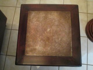 ANTIQUE DYNASTY QING CHINESE CARVED ROSEWOOD & MARBLE TABLE 6