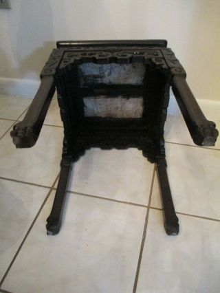 ANTIQUE DYNASTY QING CHINESE CARVED ROSEWOOD & MARBLE TABLE 7