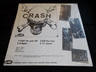 CRUX / CRASH - KEEP ON RUNNING / FIGHT FOR YOUR LIFE 1982 NO FUTURE SPLIT EP EX 2