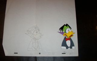 5 Count Duckula Production Animation Cels & Sketches - All Different