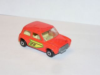 Vintage Matchbox Superfast 29 Racing Mini Cooper Green Light Special