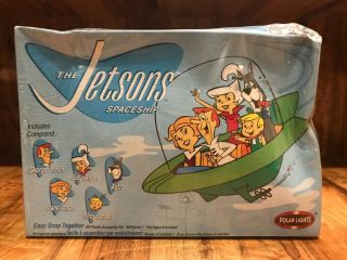 The Jetsons Spaceship Model With All 5 Character Figures 2001 Polar Lights 6810