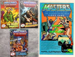 Vhtf The Powers Of Grayskull He - Man Motu Mini Comics Complete 3 Part Set,  Bonus