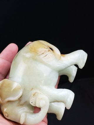 Wonderful Antiques Chinese Carved Jade Elephant 11