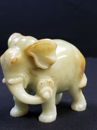 Wonderful Antiques Chinese Carved Jade Elephant