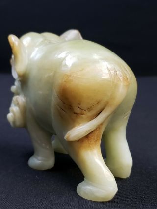Wonderful Antiques Chinese Carved Jade Elephant 4