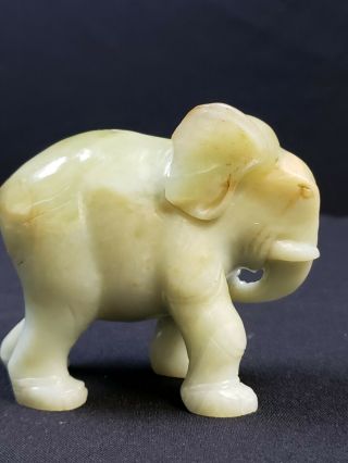 Wonderful Antiques Chinese Carved Jade Elephant 6