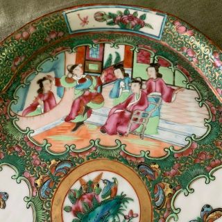 Antique 19th Century Chinese Porcelain ROSE MANDARIN Dresser TRAY Plate Trefoil 2