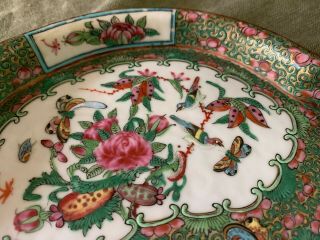 Antique 19th Century Chinese Porcelain ROSE MANDARIN Dresser TRAY Plate Trefoil 4