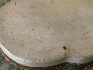 Antique 19th Century Chinese Porcelain ROSE MANDARIN Dresser TRAY Plate Trefoil 6