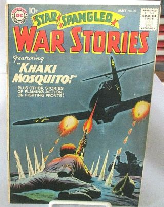 Star Spangled War Stories Dc Comics May 1959 81 Khaki Mosquito C122